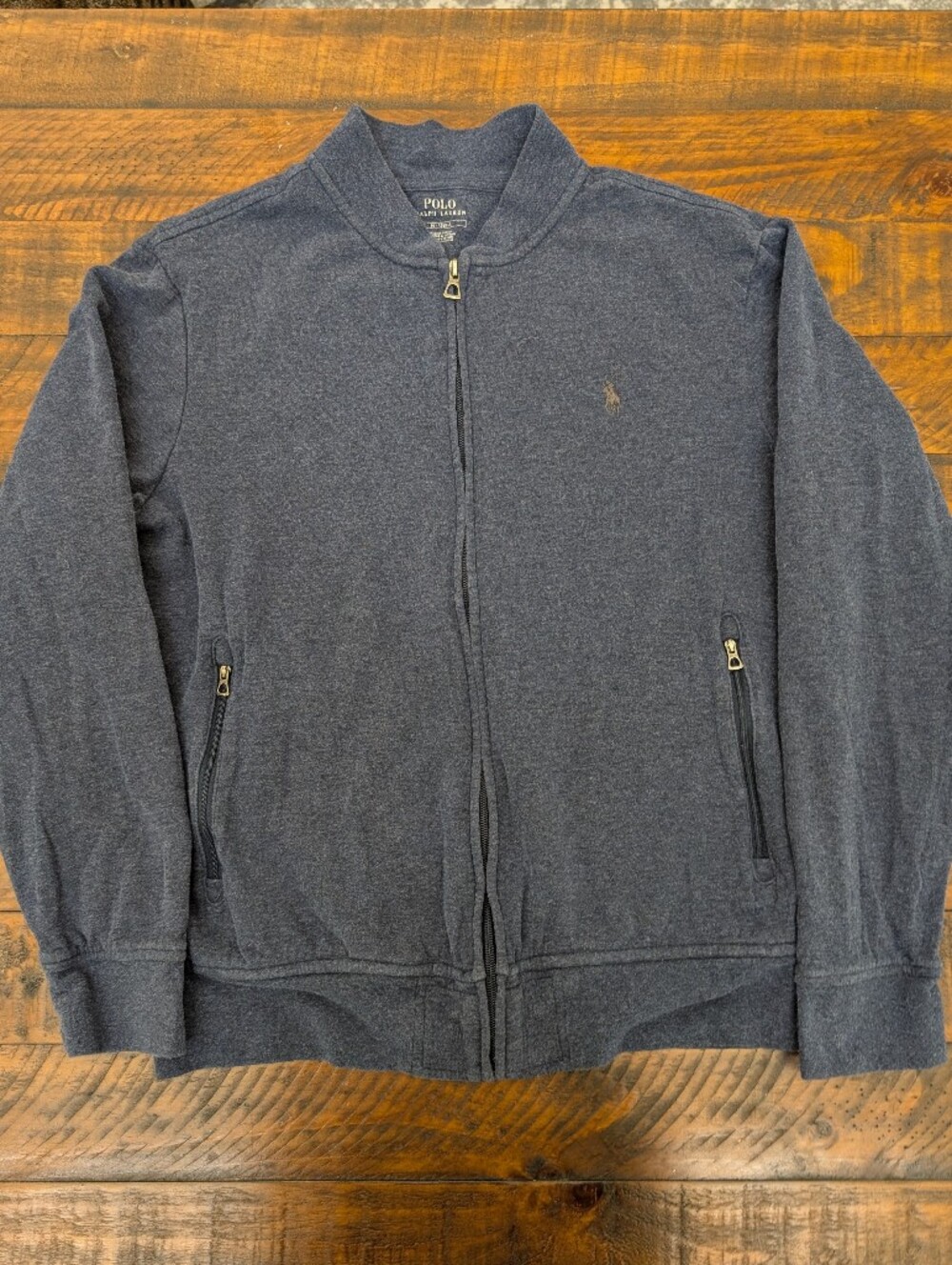 Men's Zip-Up Sweater Jacket - Dark Heather Blue
